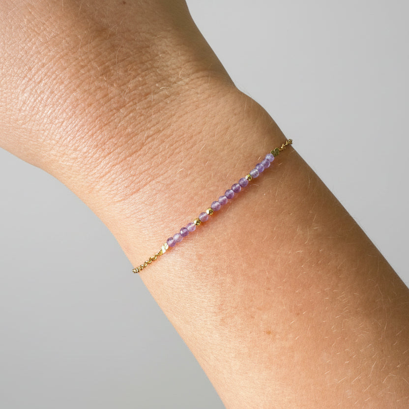 Armband goud amethist