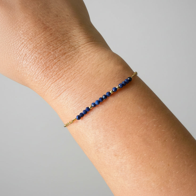 Armband goud lapis lazulli