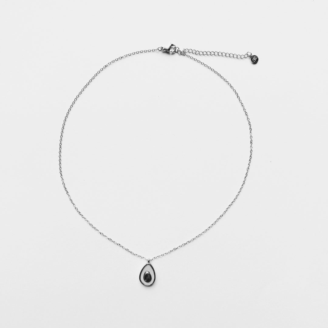 Ketting zilver avocado parelmoer - Sieradenkaart