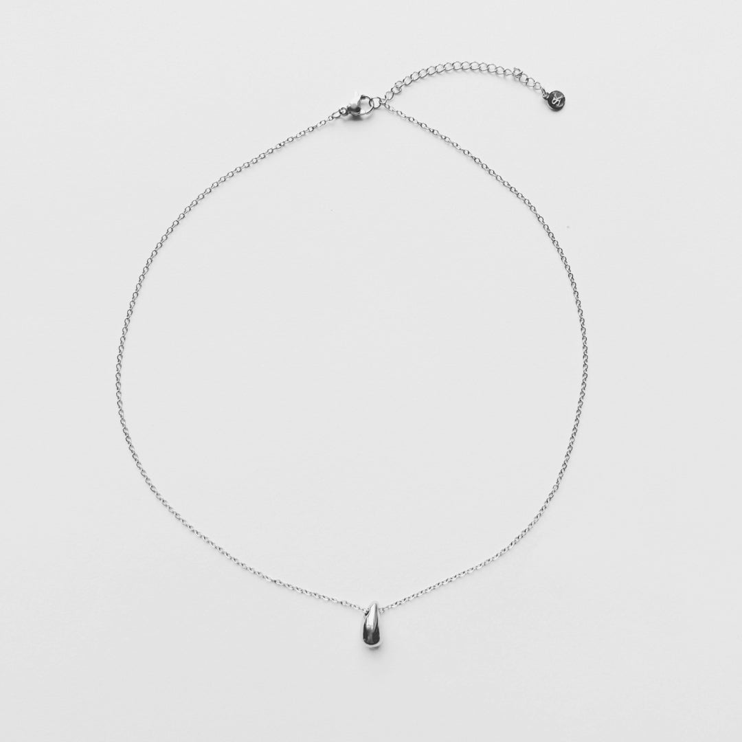 Ketting zilver druppel - Sieradenkaart