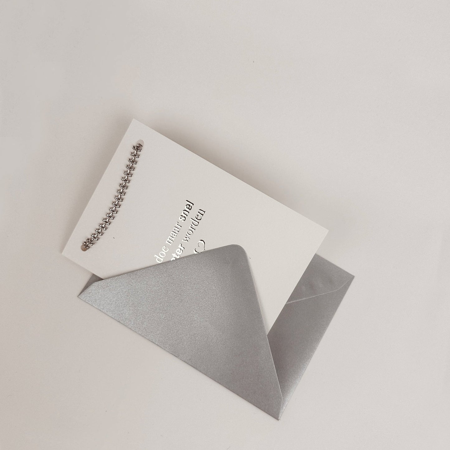 Luxe kaart Doe maar snel beter worden met armband zilver - Sieradenkaart