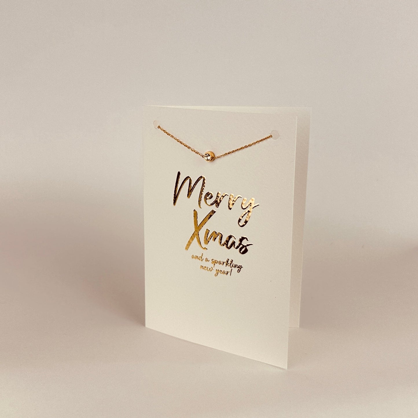 Luxe kaart Merry Xmas met armband goud - Sieradenkaart
