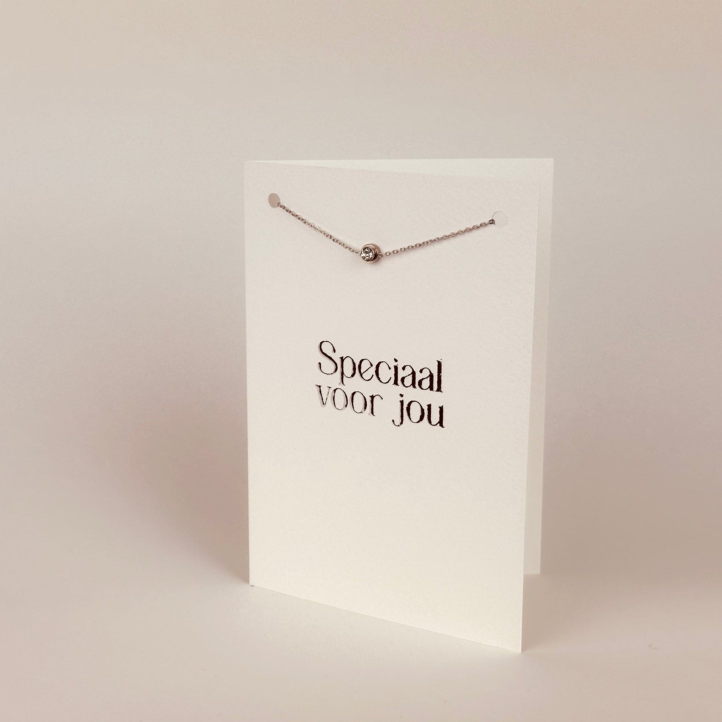 Luxe kaart Speciaal voor jou met armband zilver - Sieradenkaart