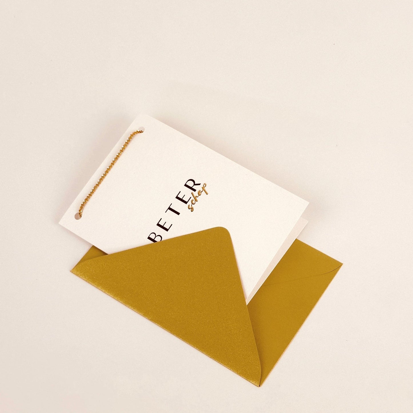 Luxe kaart Beterschap met armband goud - Sieradenkaart