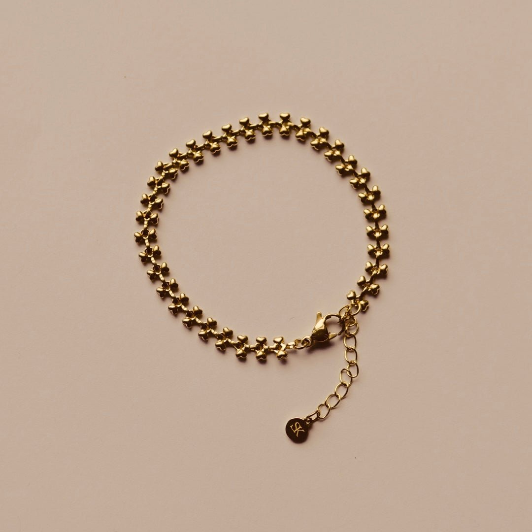 Luxe wenskaart Dikke kus met armband goud - Sieradenkaart