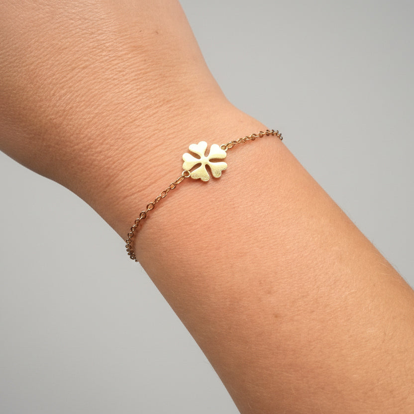 Luxe kaart Goud geluk met armband goud