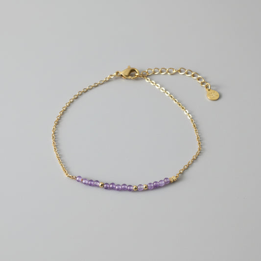 Armband goud amethist