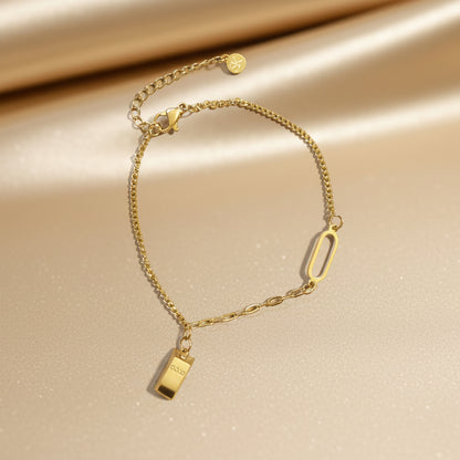 Luxe kaart Jij bent goud waard met armband goud