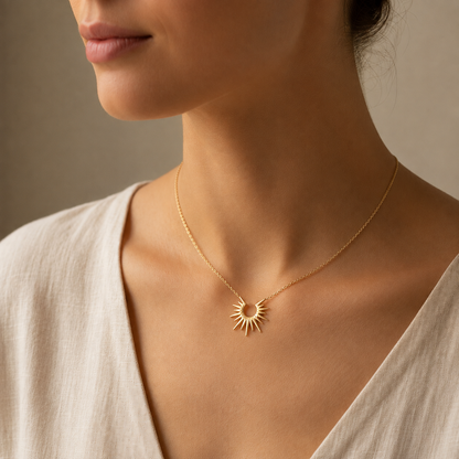 Ketting goud zon
