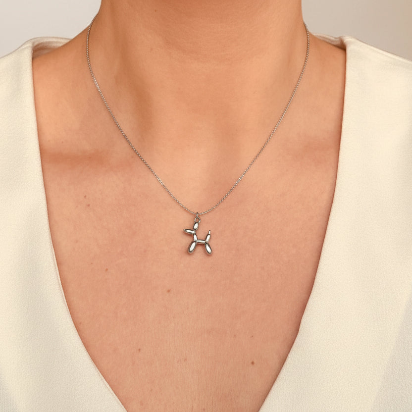 Ketting zilver hond