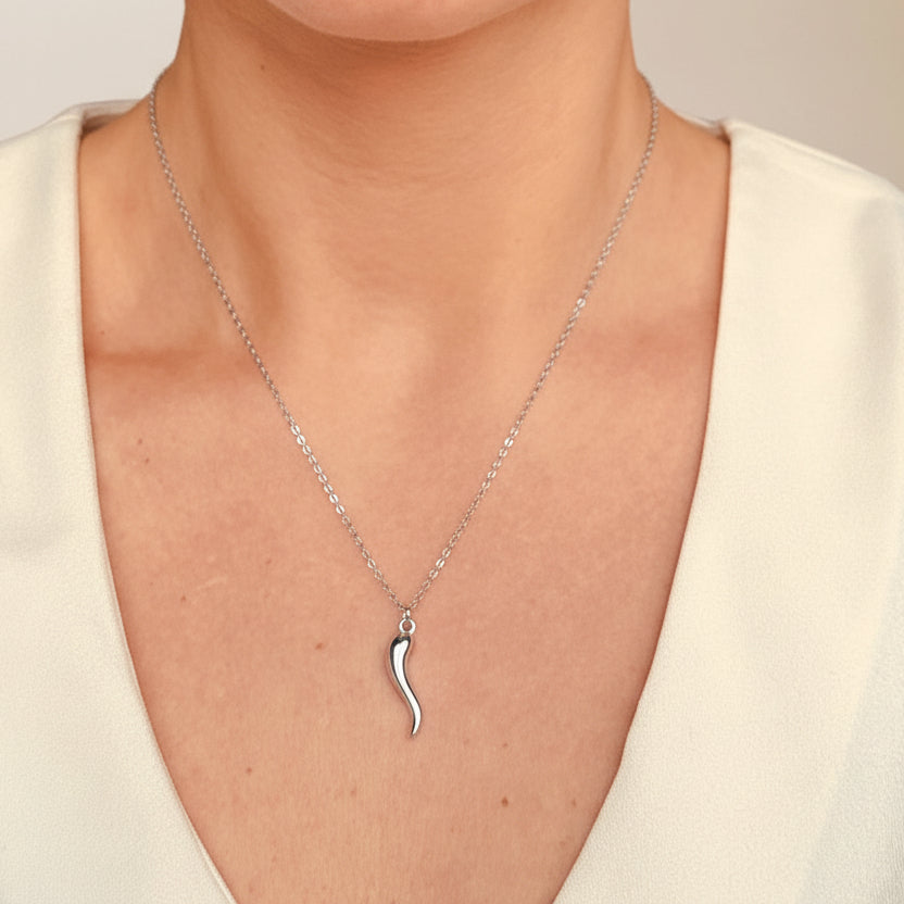 Ketting zilver peper