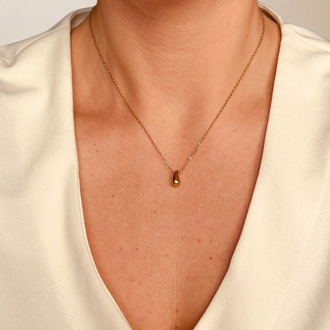 Ketting goud druppel - Sieradenkaart