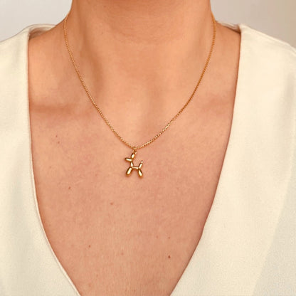 Ketting goud hond - Sieradenkaart