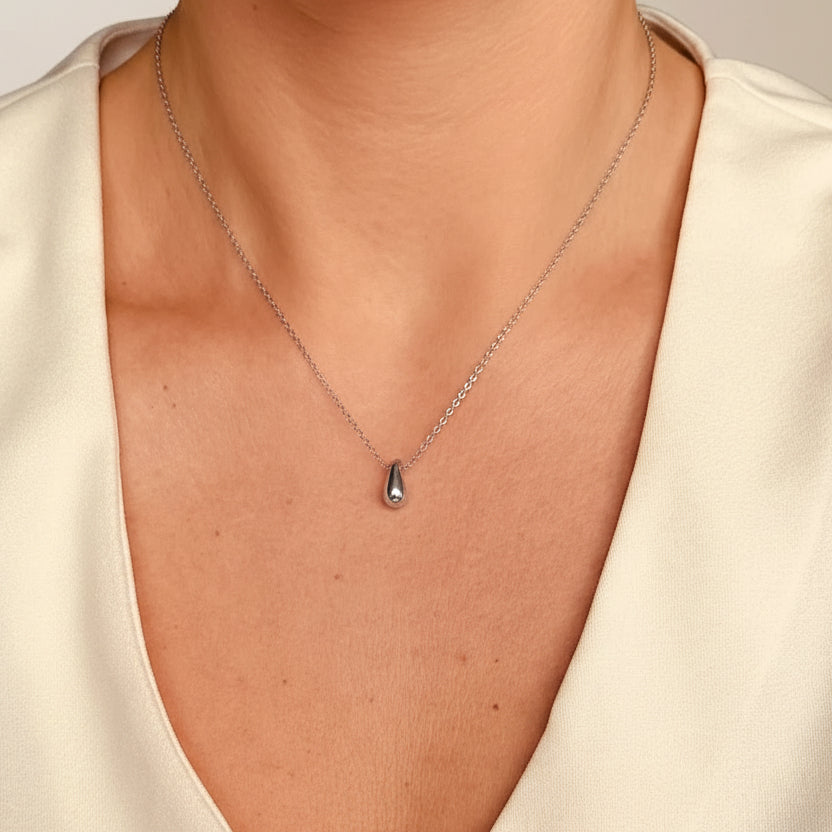 Ketting zilver druppel