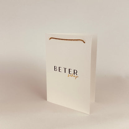 Luxe kaart Beterschap met armband goud - Sieradenkaart