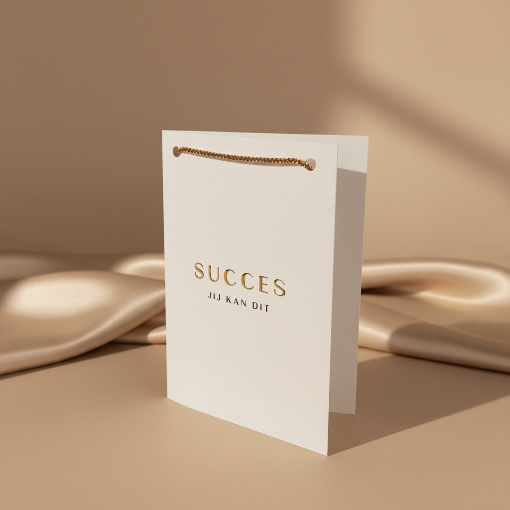 Luxe kaart Succes jij kan dit met armband goud (vanaf 5 stuks) - Sieradenkaart