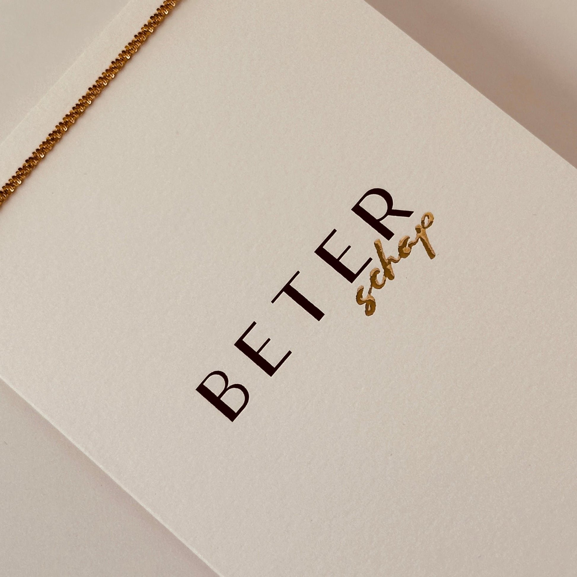 Luxe kaart Beterschap met armband goud - Sieradenkaart