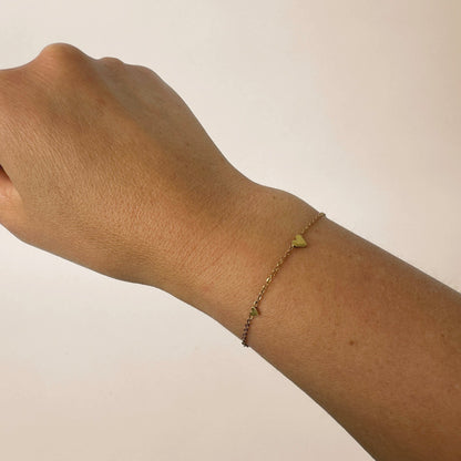 Luxe kaart Love you met armband goud - Sieradenkaart